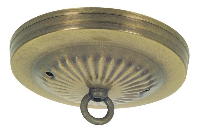 Traditional Canopy Kit with Center Hole Antique Brass Finish