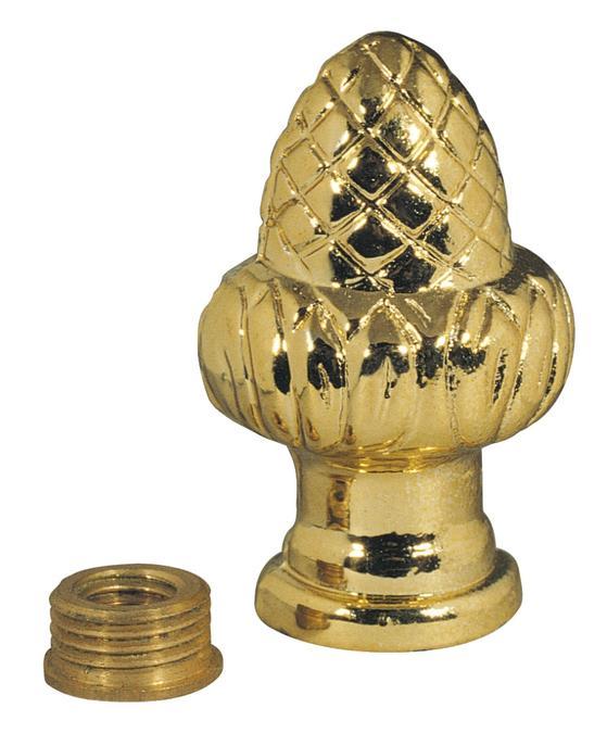 Acorn Knob Lamp Finial Brass Finish