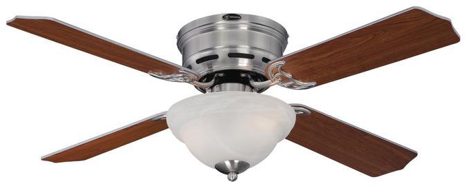 42" Brushed Nickel Finish Reversible Blades (Dark Cherry/Rosewood) Includes Light Fixture with