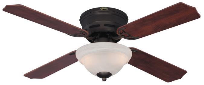 42" Oil Rubbed Bronze Finish Reversible Blades (Applewood/Cherry) Includes Light Fixture with