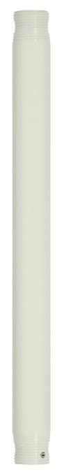 3/4 ID x 12" White Finish Extension Downrod