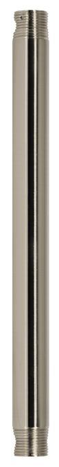 1/2 ID x 12" Brushed Nickel Finish Extension Downrod