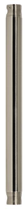 3/4 ID x 12" Brushed Nickel Finish Extension Downrod