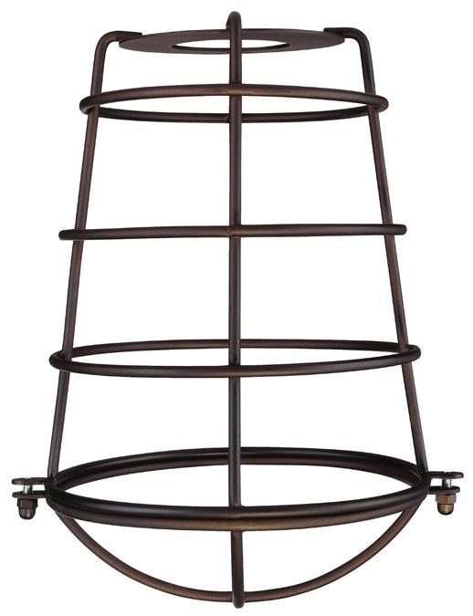 Oil Rubbed Bronze Finish Cage Shade with Closed Bottom