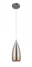 Westinghouse 6101300 - Mini Pendant Brushed Nickel Finish Perforated Metal Shade