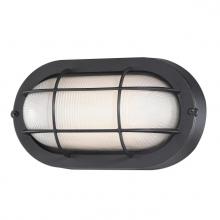 Westinghouse 6113700 - Dimmable LED Wall Fixture Textured Black Finish White Glass Lens