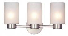 Westinghouse 6227900 - 3 Light Wall Fixture Brushed Nickel Finish Frosted Seeded Glass