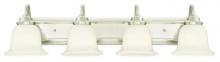 Westinghouse 6301900 - 4 Light Wall Fixture Brushed Nickel Finish White Opal Glass