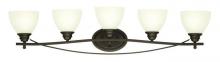 Westinghouse 6303600 - 5 Light Wall Fixture Oil Rubbed Bronze Finish Frosted Glass