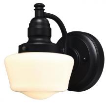 Westinghouse 6314300 - Wall Fixture Textured Black Finish White Opal Glass