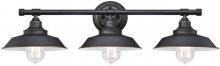 Westinghouse 6343400 - 3 Light Wall Fixture Oil Rubbed Bronze Finish with Highlights