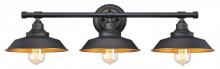 Westinghouse 6344900 - 3 Light Wall Fixture Oil Rubbed Bronze Finish with Highlights