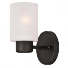 Westinghouse 6354000 - 1 Light Wall Fixture Oil Rubbed Bronze Finish Frosted Glass
