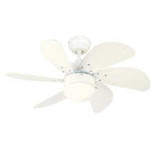 Westinghouse 7234400 - 30 in. White Finish White Blades Opal Frosted Glass