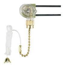 Westinghouse 7702300 - Fan Light Switch with Polished Brass Finish Pull Chain