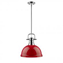 Golden 3604-L CH-RD - 1 Light Pendant with Rod
