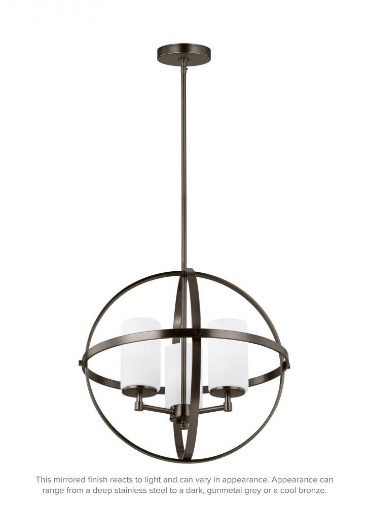 Alturas contemporary 3-light indoor dimmable ceiling chandelier pendant light in brushed oil rubbed