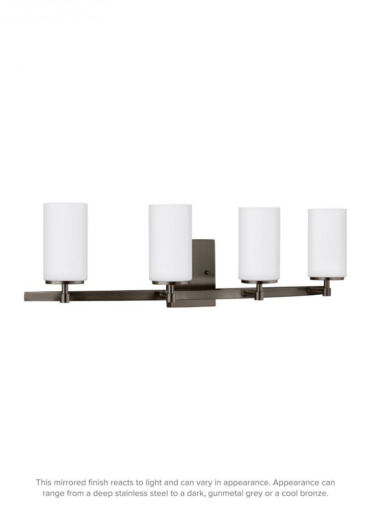 Alturas contemporary 4-light indoor dimmable bath vanity wall sconce in brushed oil rubbed bronze fi
