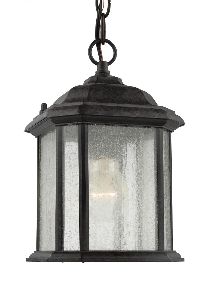 Kent traditional 1-light outdoor exterior semi-flush convertible ceiling hanging pendant in oxford b
