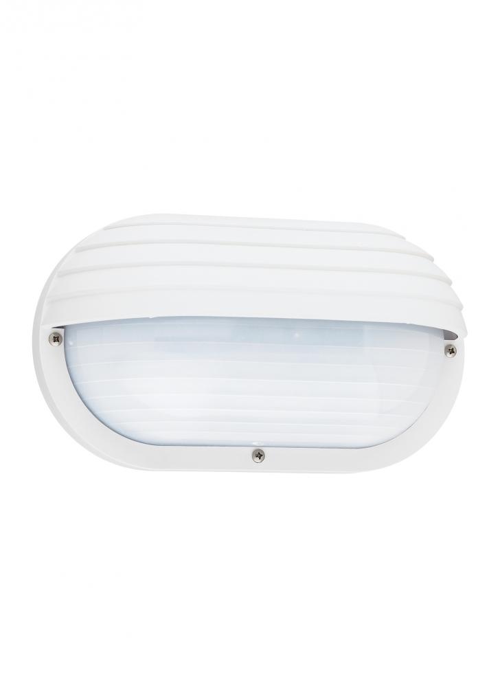 Bayside traditional 1-light outdoor exterior wall lantern sconce in white finish with polycarbonate