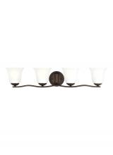 Generation Lighting 4439004-710 - Emmons traditional 4-light indoor dimmable bath vanity wall sconce in bronze finish with satin etche