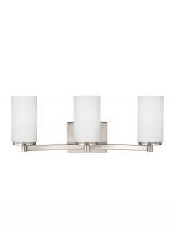Generation Lighting 4439103-962 - Hettinger transitional 3-light indoor dimmable bath vanity wall sconce in brushed nickel silver fini