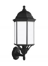 Generation Lighting 8638751-12 - Sevier traditional 1-light outdoor exterior large uplight outdoor wall lantern sconce in black finis