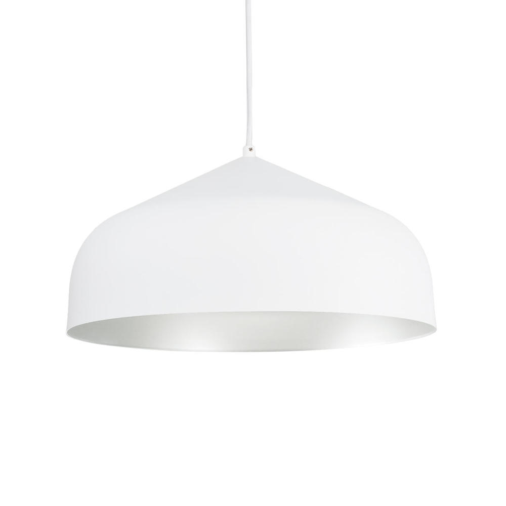 Helena 17-in White/Silver LED Pendant