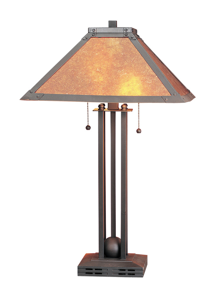 60W X 2 Table Lamp W/Mica Shade
