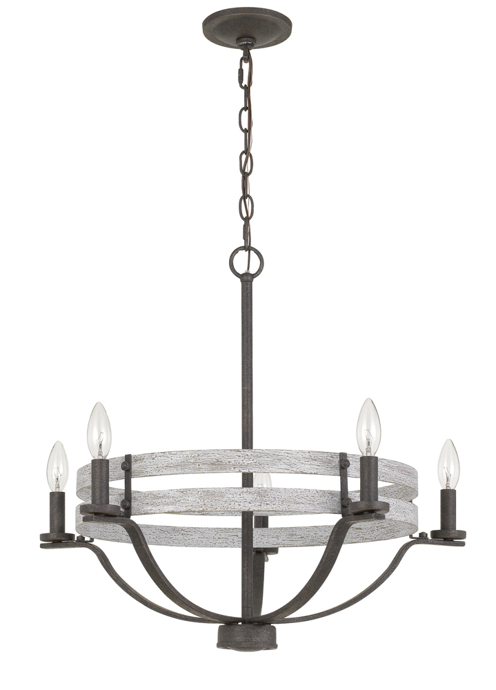 60W X 5 Brig Metal Chandelier