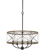 CAL Lighting FX-3685-5 - 40W X 5 Modica Metal Pendant Fixture (Edison Bulbs Not included)