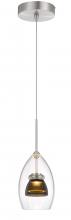 CAL Lighting UP-128-CL-SMOCL - Integrated dimmable LED glass mini pendant light. 6W, 450 lumen, 3000K