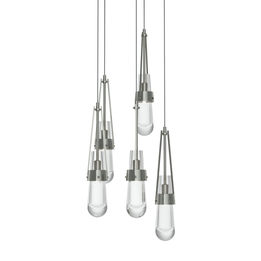 Link 5-Light Clear Glass Pendant