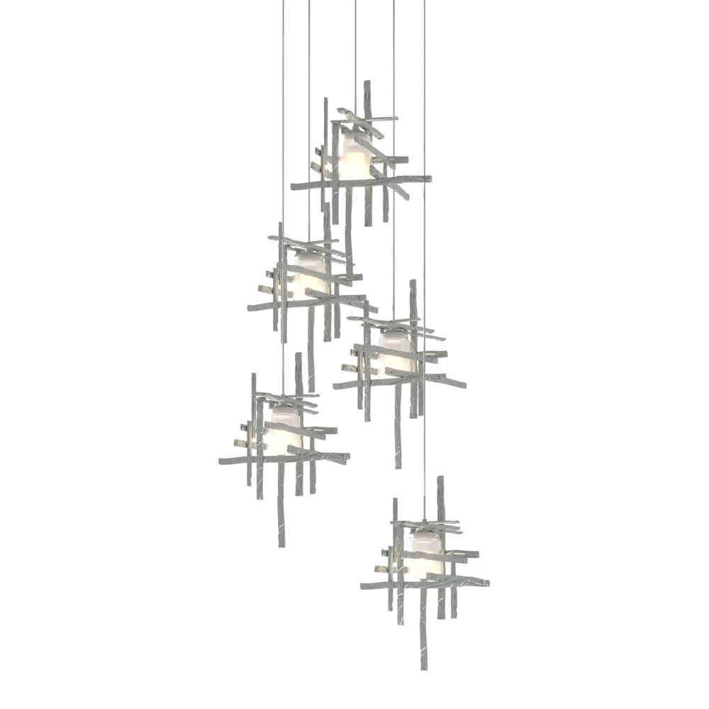 Tura 5-Light Frosted Glass Pendant