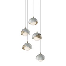 Hubbardton Forge 131125-SKT-LONG-84-82-GG0711 - Brooklyn 5-Light Double Shade Pendant