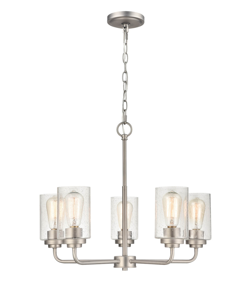 Moven 5-Light Chandelier Ceiling Light Satin Nickel