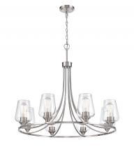 Millennium 9728-BN - Ashford 8-Light Chandelier Ceiling Light Brushed Nickel