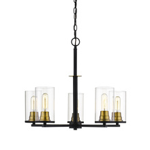 Millennium 3485-MB/HBZ - Pasadena 5-Light Chandelier Ceiling Light Matte Black/Heirloom Bronze