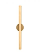 Visual Comfort & Co. Modern Collection KWWS10727NB - The Ebell Large Damp Rated 2-Light Integrated Dimmable LED Wall Sconce in Natural Brass