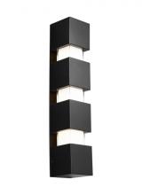 Visual Comfort & Co. Modern Collection 700OWSQGE92724BUNV - Modern Square Geometric Large Wall Sconce Light in a Black finish