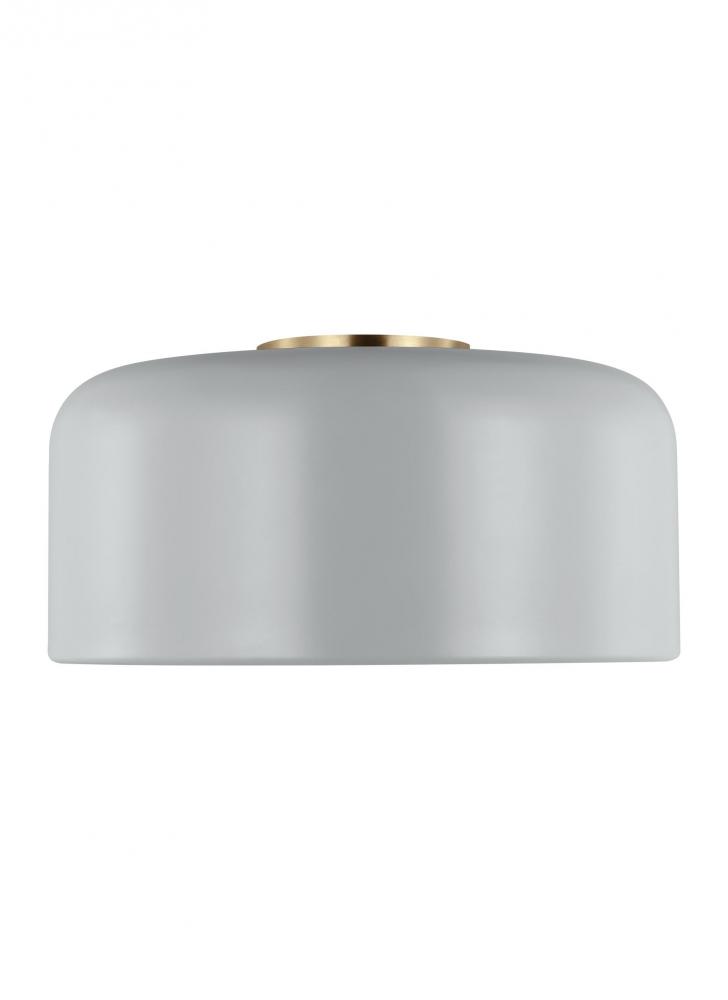 Malone transitional 1-light LED indoor dimmable medium ceiling flush mount in matte grey finish with