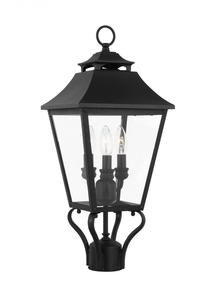 Galena Traditional 3-Light Outdoor Exterior Small Post Lantern