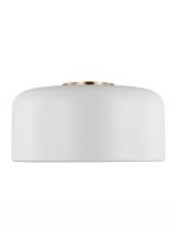 Visual Comfort & Co. Studio Collection 7605401-115 - Malone transitional 1-light indoor dimmable medium ceiling flush mount in matte white finish with ma