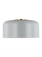Visual Comfort & Co. Studio Collection 7605401-118 - Malone transitional 1-light indoor dimmable medium ceiling flush mount in matte grey finish with mat