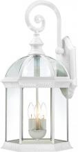 Nuvo 60/4967 - Boxwood - 3 Light 26" Wall Lantern with Clear Beveled Glass - White Finish