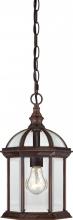 Nuvo 60/4978 - Boxwood - 1 Light 14" Hanging Lantern with Clear Beveled Glass - Rustic Bronze Finish