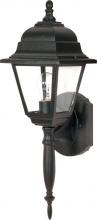 Nuvo 60/542 - Briton - 1 Light 18" Wall Lantern with Clear Seeded Glass - Textured Black Finish