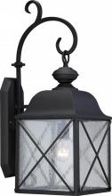Nuvo 60/5622 - Wingate - 1 Light - 8" Wall Lantern with Clear Seed Glass - Textured Black Finish