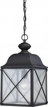 Nuvo 60/5624 - Wingate - 1 Light - Hanging Lantern with Clear Seed Glass - Textured Black Finish