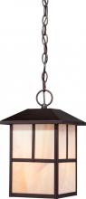Nuvo 60/5674 - Tanner - 2 Light - Flush with Honey Stained Glass - Claret Bronze Finish